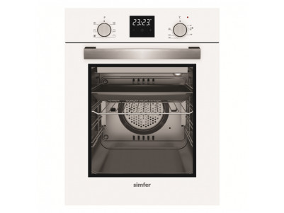 Simfer Oven 4207BERBB 47 L, White, Easy to clean, Pop-up knobs, Width 45 cm, Built in