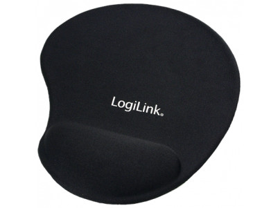 Mousepad with Gel Wrist Rest Support, Logilink ID0027 Black