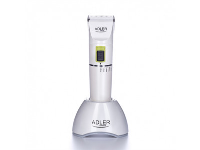 Adler Hair clipper AD 2827 Cordless or corded, Number of length steps 4, White