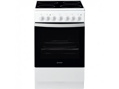 INDESIT Cooker IS5V4PHW/E Hob type Vitroceramic, Oven type Electric, White, Width 50 cm, Grilling, 61 L, Depth 60 cm