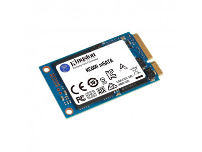 Kingston KC600 512 GB, SSD interface mSATA, Write speed 520 MB/s, Read speed 550 MB/s