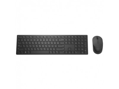 Dell Pro Keyboard and Mouse KM5221W Wireless, Wireless (2.4 GHz), Batteries included, US International (QWERTY), Black