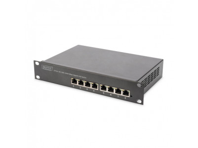 Digitus 8-port Gigabit Ethernet PoE switch DN-95317 10/100/1000 Mbps (RJ-45), Unmanaged, Rack mountable, Power supply type Inter