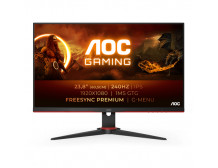 AOC Monitor 24G2ZE/BK 23.8 ", IPS, FHD, 1920 x 1080, 16:9, 1 ms, 350 cd/m , Black, Headphone out (3.5mm), 240 Hz, HDMI ports qua