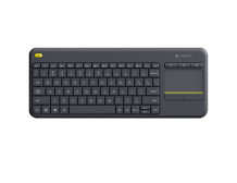 Logitech K400 Plus Keyboard with Trackpad, Wireless, NL, 380 g, USB port, Black