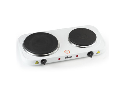 Tristar Free standing table hob KP-6245 Number of burners/cooking zones 2, Rotary, White, Hot plate, Electric