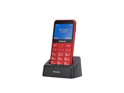 Panasonic KX-TU155EXBN Red, 2.4 ", TFT-LCD, microSD/microSDHC MB, USB version micro USB, Built-in camera, Main camera 0.3 MP, 32