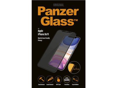 PanzerGlass P2665 Apple, iPhone Xr/11, Tempered glass, Black, Case friendly with Privacy filter