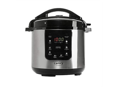 Camry Pressure cooker CR 6409 1500 W, Alluminium pot, 6 L, Number of programs 8, Stainless steel/Black