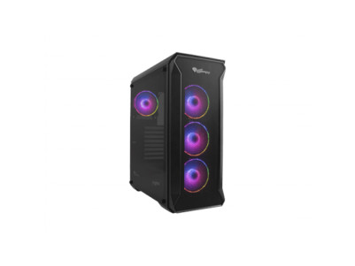 GENESIS IRID 505 ARGB Pc case, Midi tower, 2xUSB 3.0, 2xUSB 2.0, 2x Jack, Black