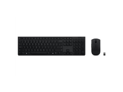 Lenovo Professional Wireless Rechargeable Keyboard and Mouse Combo US Euro Grey