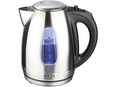 Adler Kettle AD 1223 Standard, Stainless steel, Stainless steel, 2200 W, 360 rotational base, 1.7 L