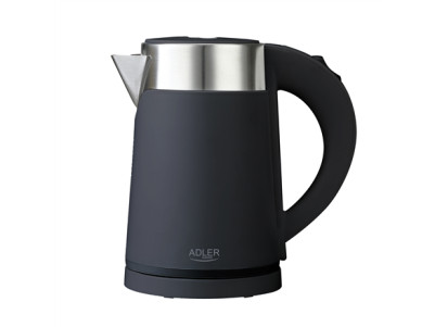 Adler Kettle AD 1372 Electric, 800 W, 0.6 L, Plastic/Stainless steel, 360 rotational base, Black