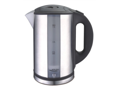 Adler Kettle AD 1216 Standard, Stainless steel, Stainless steel, 2000 W, 360 rotational base, 1.7 L