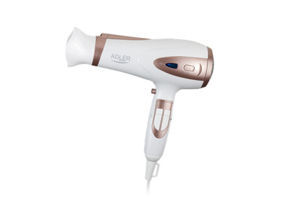 Adler Hair Dryer AD 2248 2400 W, Number of temperature settings 3, Ionic function, Diffuser nozzle, White