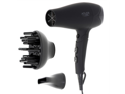 Adler Hair dryer AD 2267 2100 W, Number of temperature settings 3, Diffuser nozzle, Black