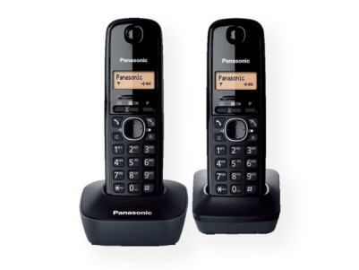 Panasonic Cordless KX-TG1612FXH Black, Caller ID, Wireless connection, Phonebook capacity 50 entries, Built-in display, Conferen