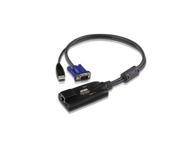 Aten USB VGA KVM Adapter 1 x RJ-45 Female, 1 x USB Male, 1 x HDB-15 Male