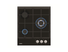 Simfer Hob H4.305.HGSSP Gas on glass, Number of burners/cooking zones 3, Rotary knobs, Black, 45 cm