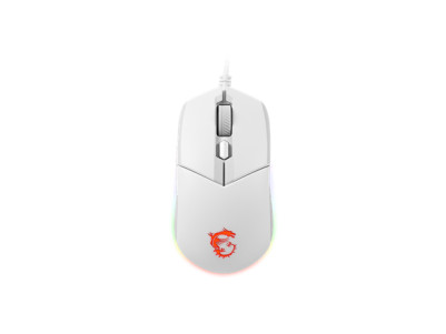 MSI Clutch GM11 Optical, RGB LED light, White, Gaming Mouse, 1000 Hz