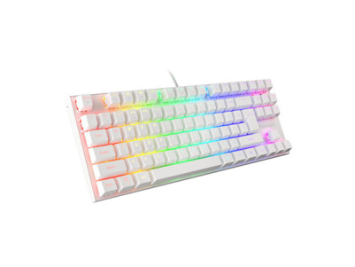 Genesis THOR 303 TKL Gaming keyboard, RGB LED light, US, White, Wired, Brown Switch