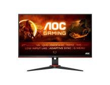 AOC Monitor Q27G2E/BK 27 ", VA, QHD, 2560 x 1440, 16:9, 1 ms, 250 cd/m , Black/Red, 155 Hz, HDMI ports quantity 2