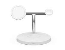 Belkin Pro MagSafe 3in1 Wireless Charging Stand + AC Power Adapter BOOST CHARGE White, 15 W