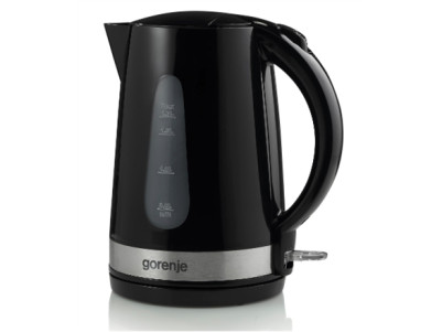 Gorenje Kettle K17BK Standard, Plastic/ metal, Black, 2200 W, 360 rotational base, 1.7 L