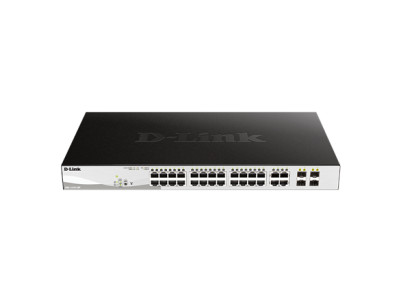 D-Link 28-Port Gigabit Smart Managed PoE Switch DGS-1210-28P Managed L2+, Desktop