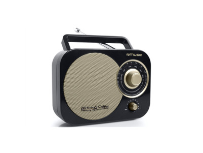 Muse Portable radio M-055RB Black/Gold, AUX in