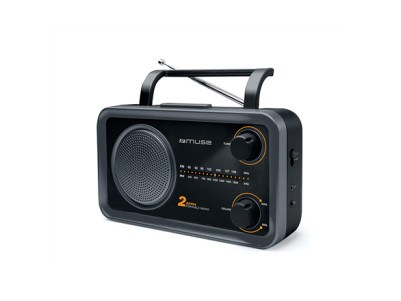 Muse 2-bands portable radio M-06DS Grey, AUX in