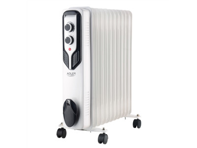 Adler Oil-Filled Radiator AD 7817 2500 W, Number of power levels 3, White