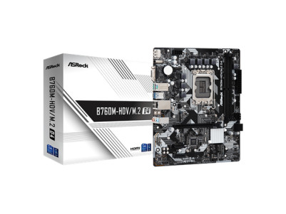 ASRock B760M-HDV/M.2 D4 Processor family Intel Processor socket LGA1700 DDR4 DIMM Memory slots 2 Supported hard disk drive inter