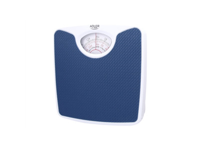 Adler Mechanical bathroom scale AD 8151b Maximum weight (capacity) 130 kg Accuracy 1000 g Blue/White