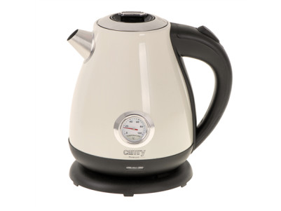 Camry Kettle with a thermometer CR 1344 Electric 2200 W 1.7 L Stainless steel 360 rotational base Cream