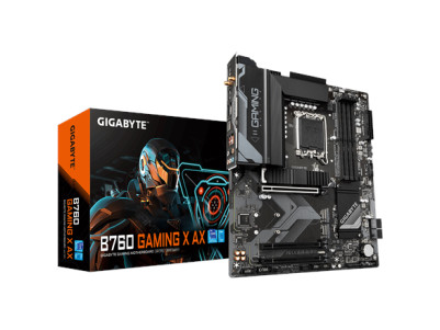 Gigabyte B760 GAMING X AX 1.1 M/B Processor family Intel Processor socket LGA1700 DDR5 DIMM Memory slots 4 Supported hard disk d