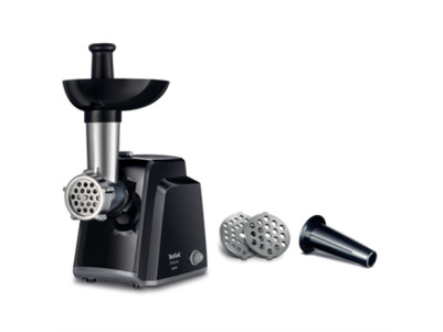 TEFAL | Meat mincer | NE105838 | Black | 1400 W | Number of speeds 1 | Throughput (kg/min) 1.7 | The set includes 3 stainless st