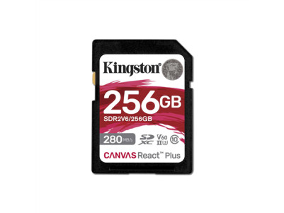 Kingston Canvas React Plus | 256 GB | SD | Flash memory class 10