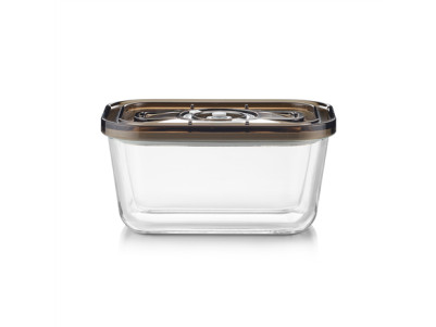 Caso Glass Vacuum Container with Plastic Lid | VacuBoxx Eco M | Transparent