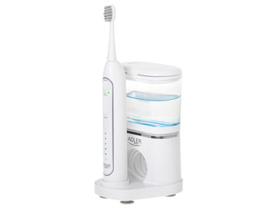 Adler 2-in-1 Water Flossing Sonic Brush | AD 2180w | Rechargeable | For adults | Number of brush heads included 2 | Number of te