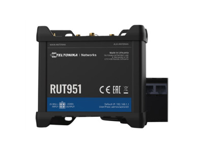 Industrial Cellular router | RUT951 | 802.11n | Mbit/s | 10/100 Mbit/s | Ethernet LAN (RJ-45) ports 4 | Mesh Support No | MU-MiM