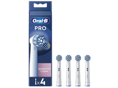 Oral-B | Replaceable toothbrush heads | EB60X-4 Sensitive Clean Pro | Heads | For adults | Number of brush heads included 4 | Wh