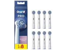 Oral-B | Replaceable toothbrush heads | EB60X-8 Sensitive Clean Pro | Heads | For adults | Number of brush heads included 8 | Wh