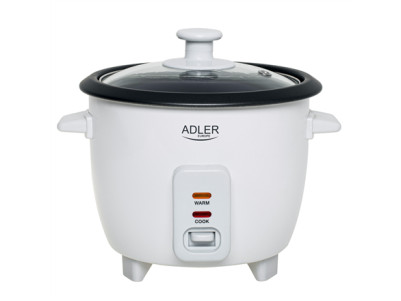 Adler Rice Cooker | AD 6418 | 300 W | 0.6 L | Number of programs 2 | White