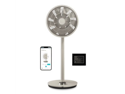 Duux Fan with Battery Pack | Whisper Flex Smart | Stand Fan | Greige | Diameter 34 cm | Number of speeds 26 | Oscillation | Yes