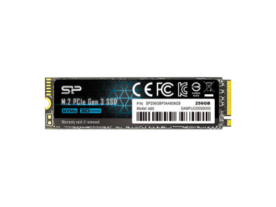 Silicon Power SSD P34A60 256 GB SSD interface PCIe Gen3x4 Write speed 1600 MB/s Read speed 2200 MB/s