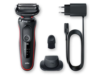 Braun | Shaver | 51-R1200s | Operating time (max) 50 min | Wet & Dry | Black/Red