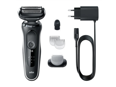 Braun Shaver 51-W1600s Operating time (max) 50 min Wet & Dry Black/White