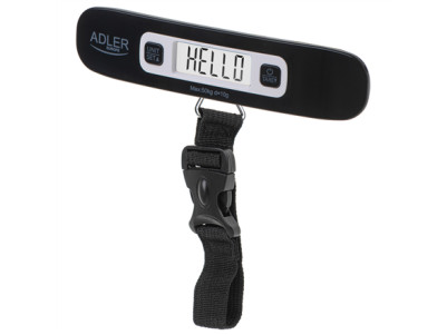 Adler | Travel Luggage Scale | AD 8190 | Maximum weight (capacity) 50 kg | Accuracy 10 g | Black