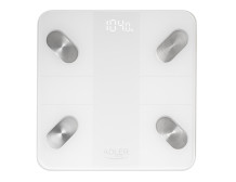 Adler Smart Bathroom Scale | AD 8186w | Maximum weight (capacity) 180 kg | Accuracy 100 g | Body Mass Index (BMI) measuring | Wh